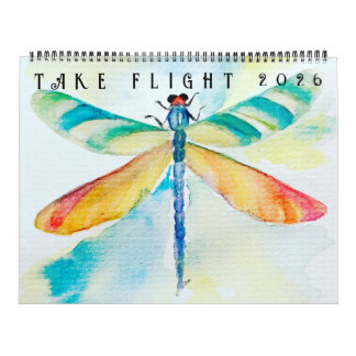 Calendario de dos páginas Take Flight (12 meses)