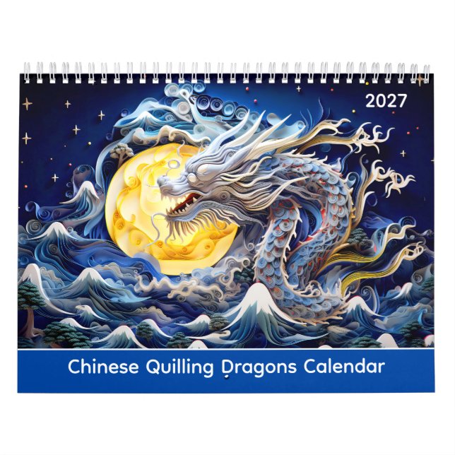 Calendario de Dragones de Quilling Chino (Tapa)