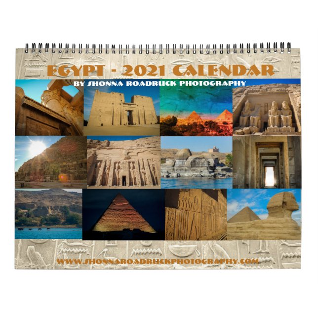 Calendario de Egipto 2020 por Shonna Roadruck Phot (Reverso)