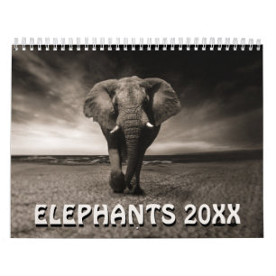 Calendario de Elefantes Salvajes