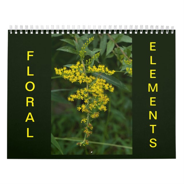 Calendario de elementos florales (Tapa)