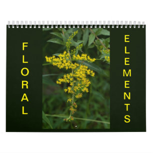 Calendario de elementos florales