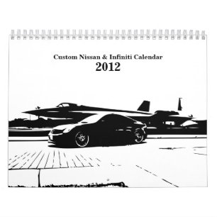 Calendario de encargo 2012 del coche de Infiniti y