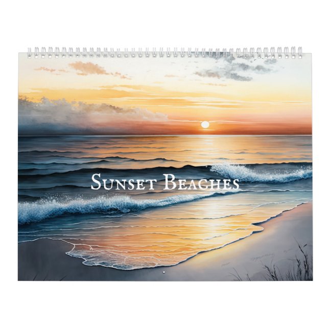 Calendario de escenas de la playa de Sunset (Tapa)