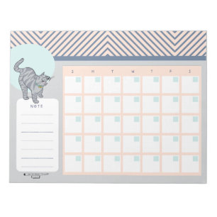 Calendario de escritorio con bloc de notas fechado