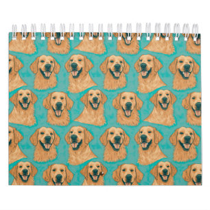 Calendario de escritorio de Golden Retriever