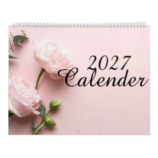 Calendario de escritorio minimalista estético 2027