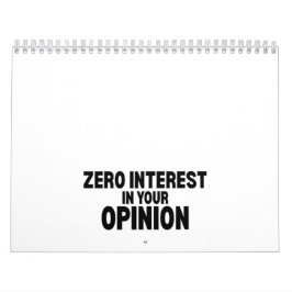 Calendario de escritorio sin interés en tu opinión