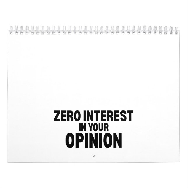 Calendario de escritorio sin interés en tu opinión (Tapa)