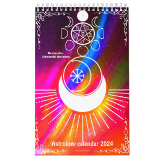 Calendario de estilo retro-astrología 2024