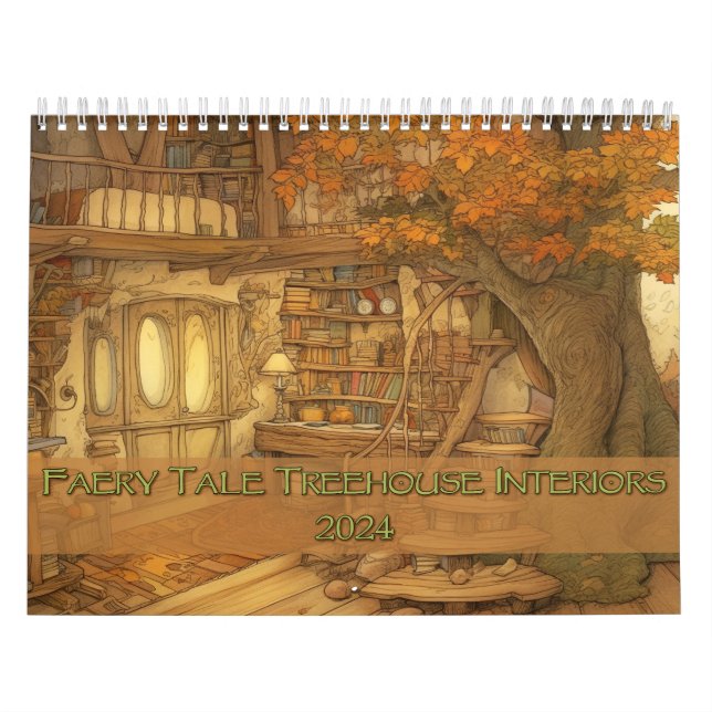 Calendario de Faery Tale Treehouse Interiors 2024 (Tapa)