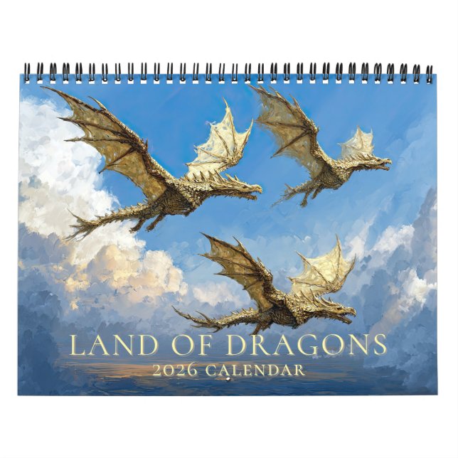 Calendario de Fantasía de Arte de Dragón Épico (Tapa)