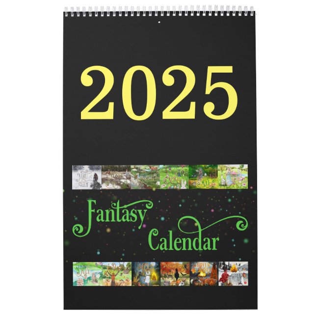 Calendario De Fantasías Celtas Ilustradas 2025 (Tapa)