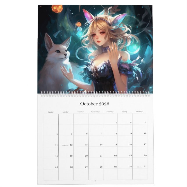Calendario de Fantasy Anime Worlds 2024 (Oct 2026)