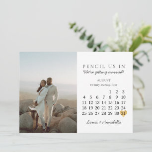 Calendario de Fecha para Guardar Tarjeta Postal de