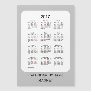 Calendario de festividades plateadas 2017 por 5 x 