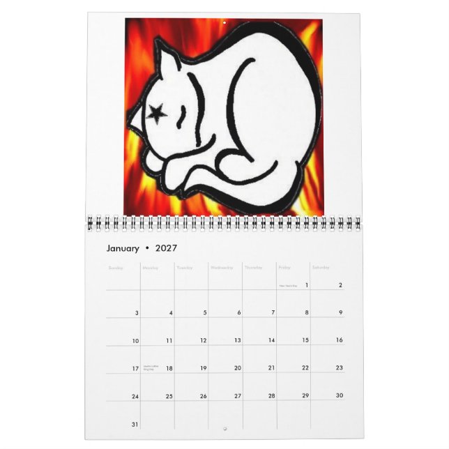 Calendario de FieryStarCat (Jan 2027)