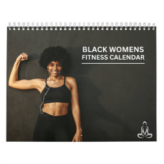 Calendario de fitness para mujeres negras