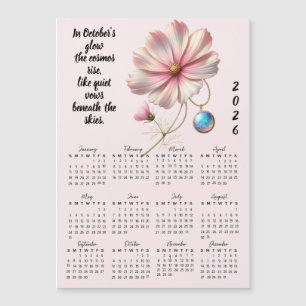 Calendario de Flor de Nacimiento de Octubre y Pied