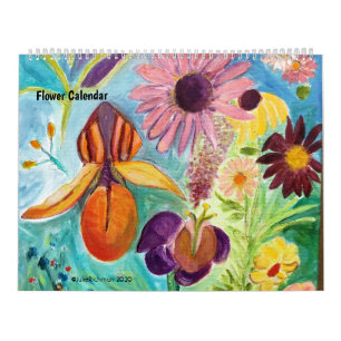 Calendario de flor de planos originales