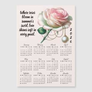 Calendario de Flor y Piedra de Nacimiento de Junio