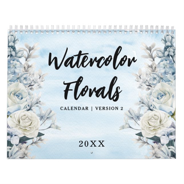 Calendario de floraciones de acuarela (Tapa)