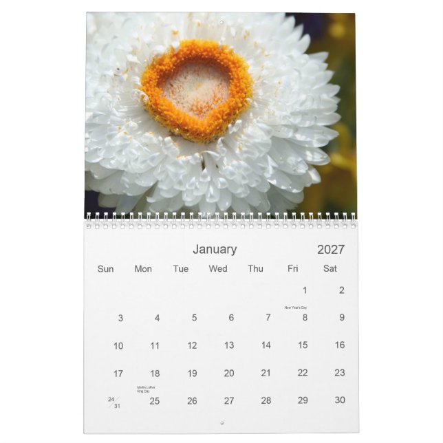 Calendario de flores (Jan 2027)