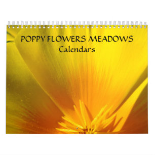 Calendario de Flores Amapolas Regalos Días Festivo