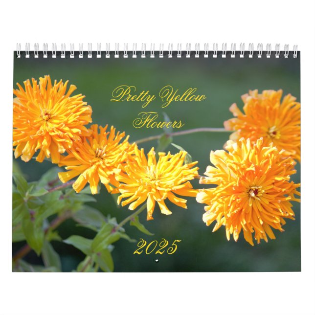 Calendario de flores amarillas 2025 (Tapa)