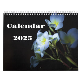 Calendario de flores blancas de 202 años