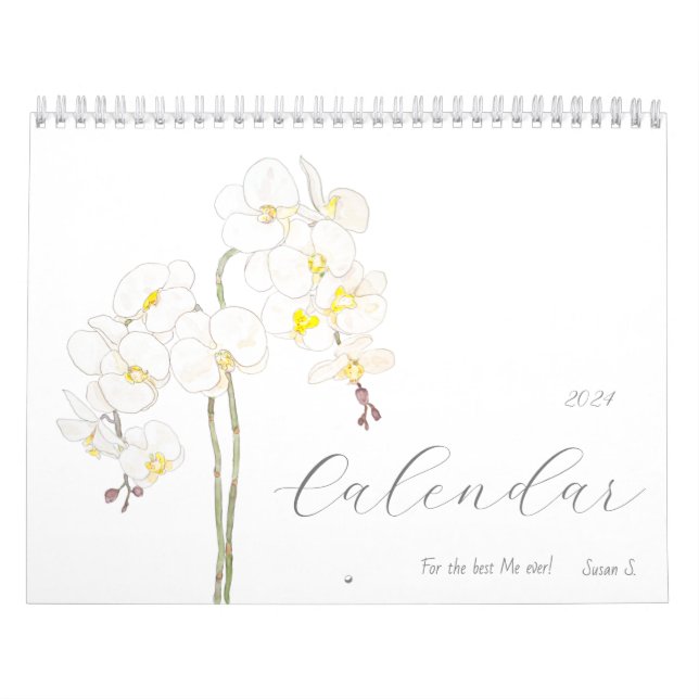 calendario de flores blancas de mujeres fuertes 20 (Tapa)