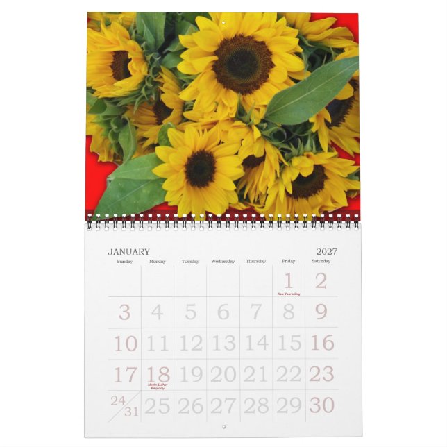 Calendario de Flores de 2011, (Jan 2027)