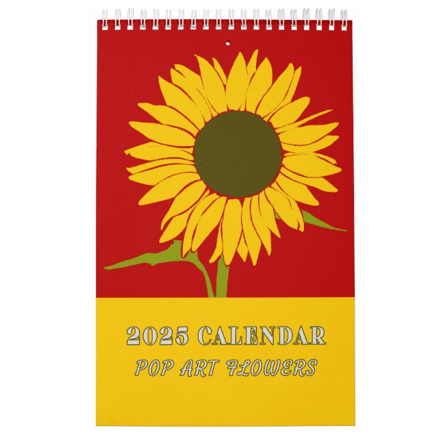 Calendario de flores de arte pop 2025, negrita y c (Tapa)