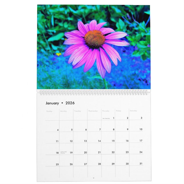 Calendario de flores de My Rubio Garden 2023 (Jan 2026)