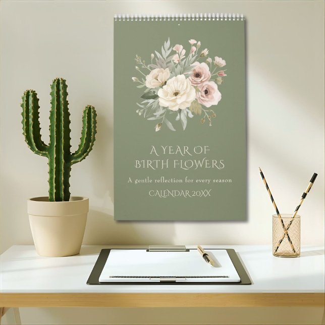 Calendario de flores de nacimiento de un año (Subido por el creador)