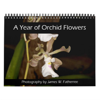 Calendario de Flores de Orquídeas de Pared por J.
