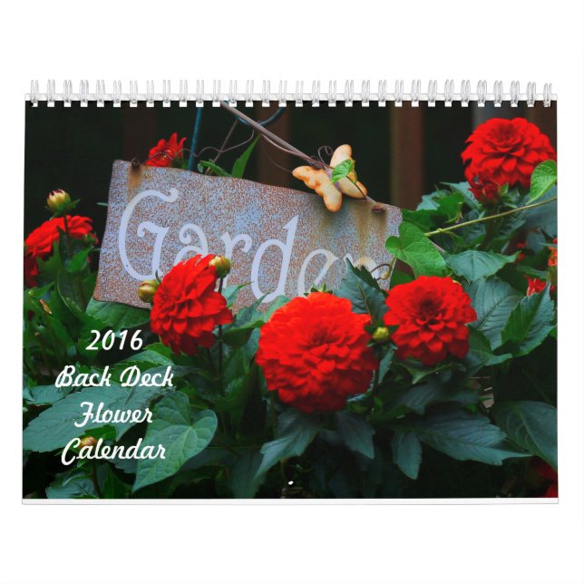 Calendario de flores del deck trasero 2016 (Tapa)
