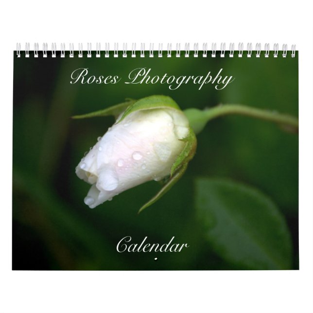Calendario de Flores Fotográficas de rosas (Tapa)