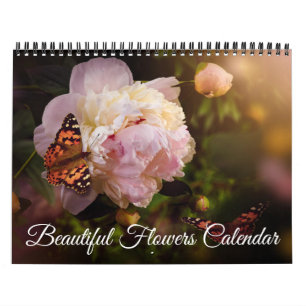 Calendario de Flores Hermosas de Tamaño Mediano