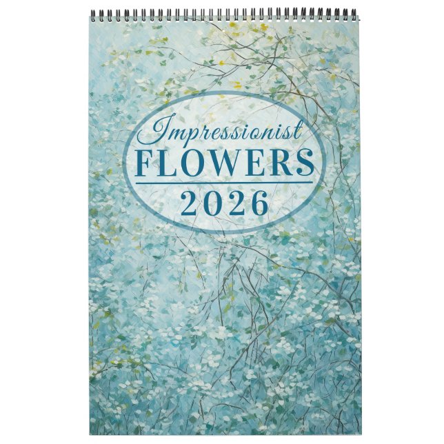 Calendario de Flores Impresionistas 2026 (Tapa)