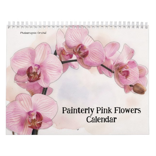 Calendario de Flores Rosadas Pintorescas (Tapa)