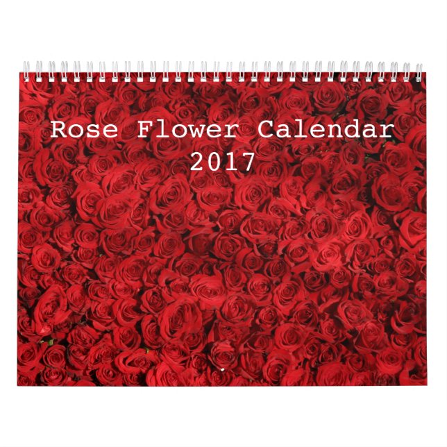 Calendario de Flores Rosas 2017 (Tapa)
