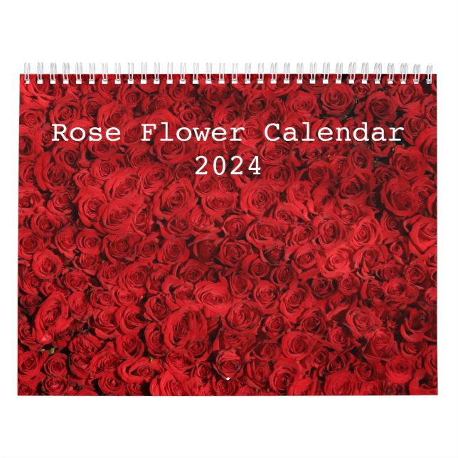 Calendario de Flores Rosas 2024 (Tapa)
