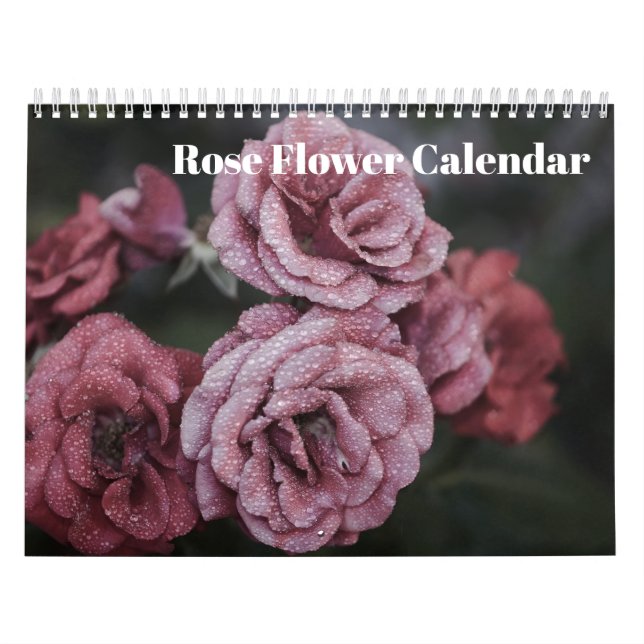 Calendario de Flores Rosas 2025 (Tapa)