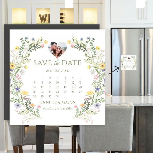 Calendario de Flores silvestres Guardar el imán fo (Subido por el creador)