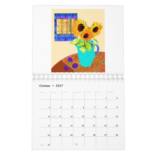 Calendario de flores y amigos (Oct 2027)