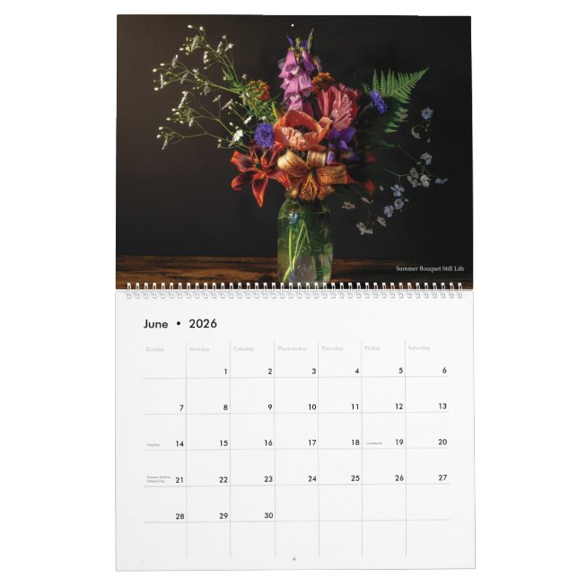 Calendario de Flores y Aves 2022 (Jun 2026)