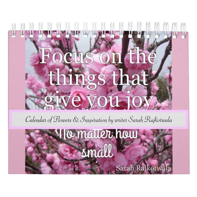 Calendario de flores y cotizaciones Inspiradoras (Tapa)