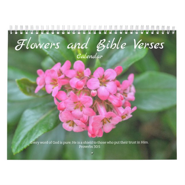 Calendario de Flores y Versos de la Biblia (Tapa)