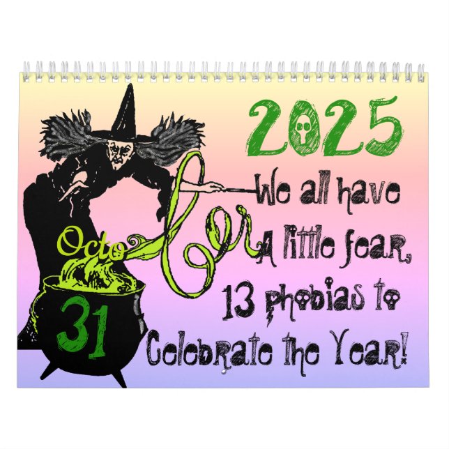 Calendario de fobia de Halloween 2025 (Tapa)